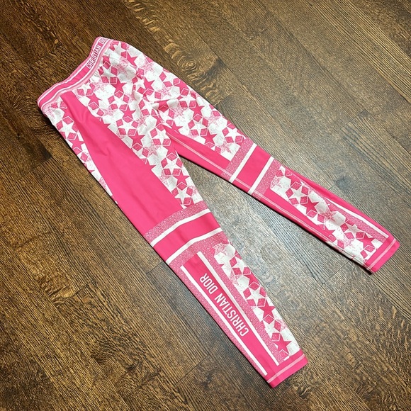 Christian Dior, pink and white star technical legging - Picture 3 of 8
